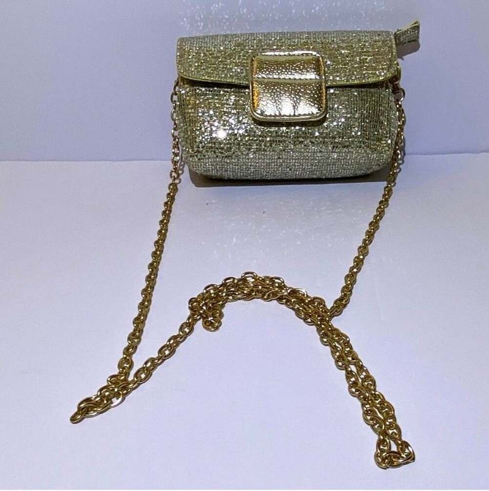 Unbranded Gold and Silver Glitter Evening Crossbody Bag